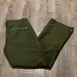 J.Lindeberg | Olive Green Golf Pants | Polyester | Sz 30